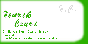 henrik csuri business card